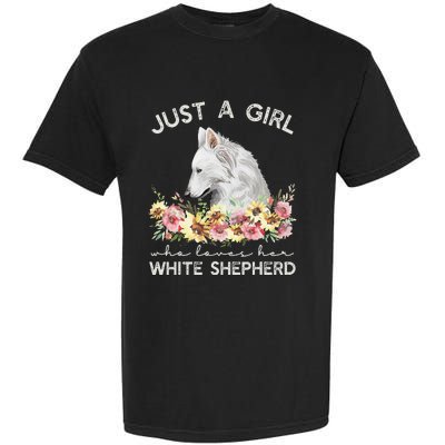 White Shepherd Just A White German Shepherd Dog Garment-Dyed Heavyweight T-Shirt