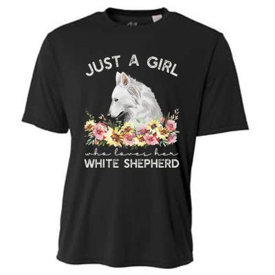 White Shepherd Just A White German Shepherd Dog Cooling Performance Crew T-Shirt