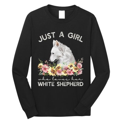 White Shepherd Just A White German Shepherd Dog Long Sleeve Shirt