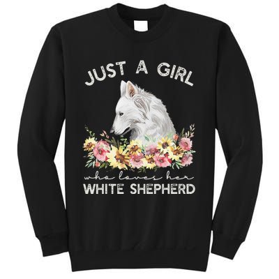 White Shepherd Just A White German Shepherd Dog Sweatshirt