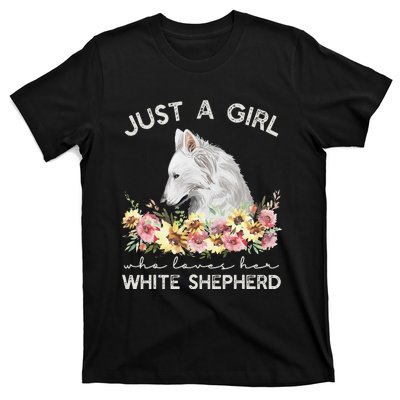 White Shepherd Just A White German Shepherd Dog T-Shirt