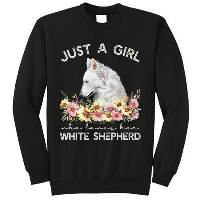 White Shepherd Just A White German Shepherd Dog Tall Sweatshirt