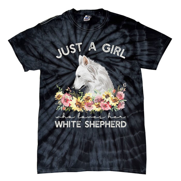 White Shepherd Just A White German Shepherd Dog Tie-Dye T-Shirt