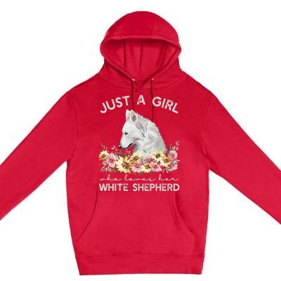 White Shepherd Just A White German Shepherd Dog Premium Pullover Hoodie