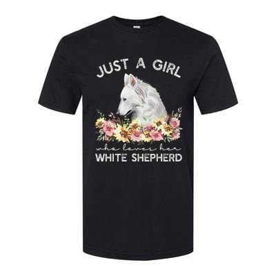 White Shepherd Just A White German Shepherd Dog Softstyle CVC T-Shirt