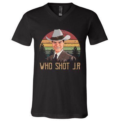 Who Shot J.R V-Neck T-Shirt