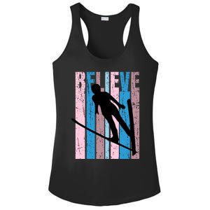 Wo Ski Jumping Jump Female Skier Skiing Cool Great Gift Ladies PosiCharge Competitor Racerback Tank