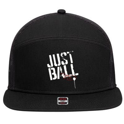 Wbb Sport Just Ball 7 Panel Mesh Trucker Snapback Hat