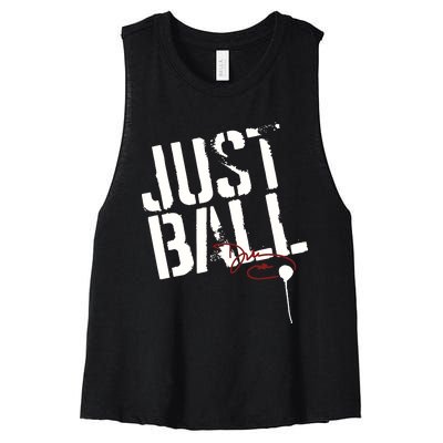 Wbb Sport Just Ball Women's Racerback Cropped Tank