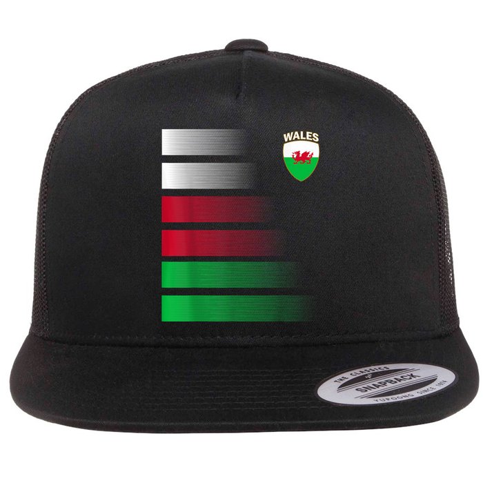 Welsh Soccer Jersey Wales Football Wales Flag Flat Bill Trucker Hat
