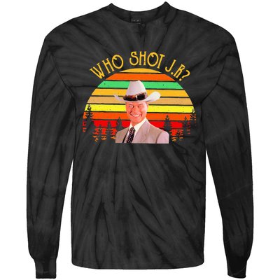 Who Shot J R Vintage Tie-Dye Long Sleeve Shirt