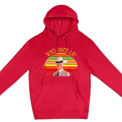 Who Shot J R Vintage Premium Pullover Hoodie