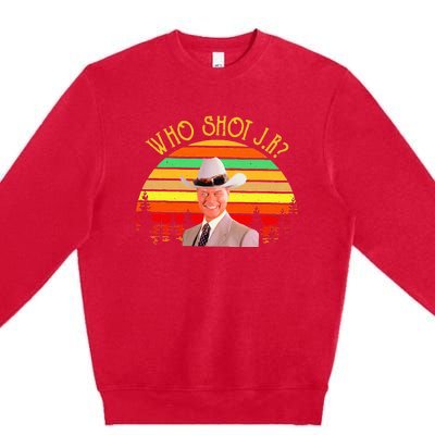 Who Shot J R Vintage Premium Crewneck Sweatshirt