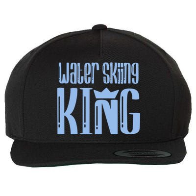 Water Skiing King Gift Wool Snapback Cap