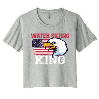 Water Skiing King Water Skiing Water Skier Gift Women's Crop Top Tee