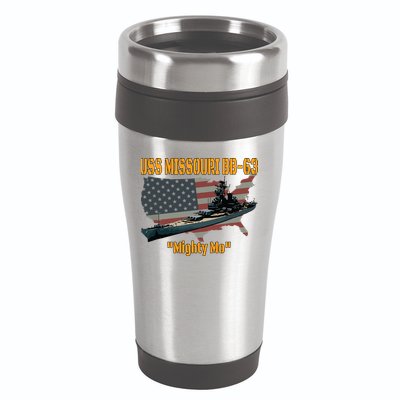 Ww2 Ship Korean War Uss Missouri Battleship Bb63 Veterans 16oz Travel Tumbler