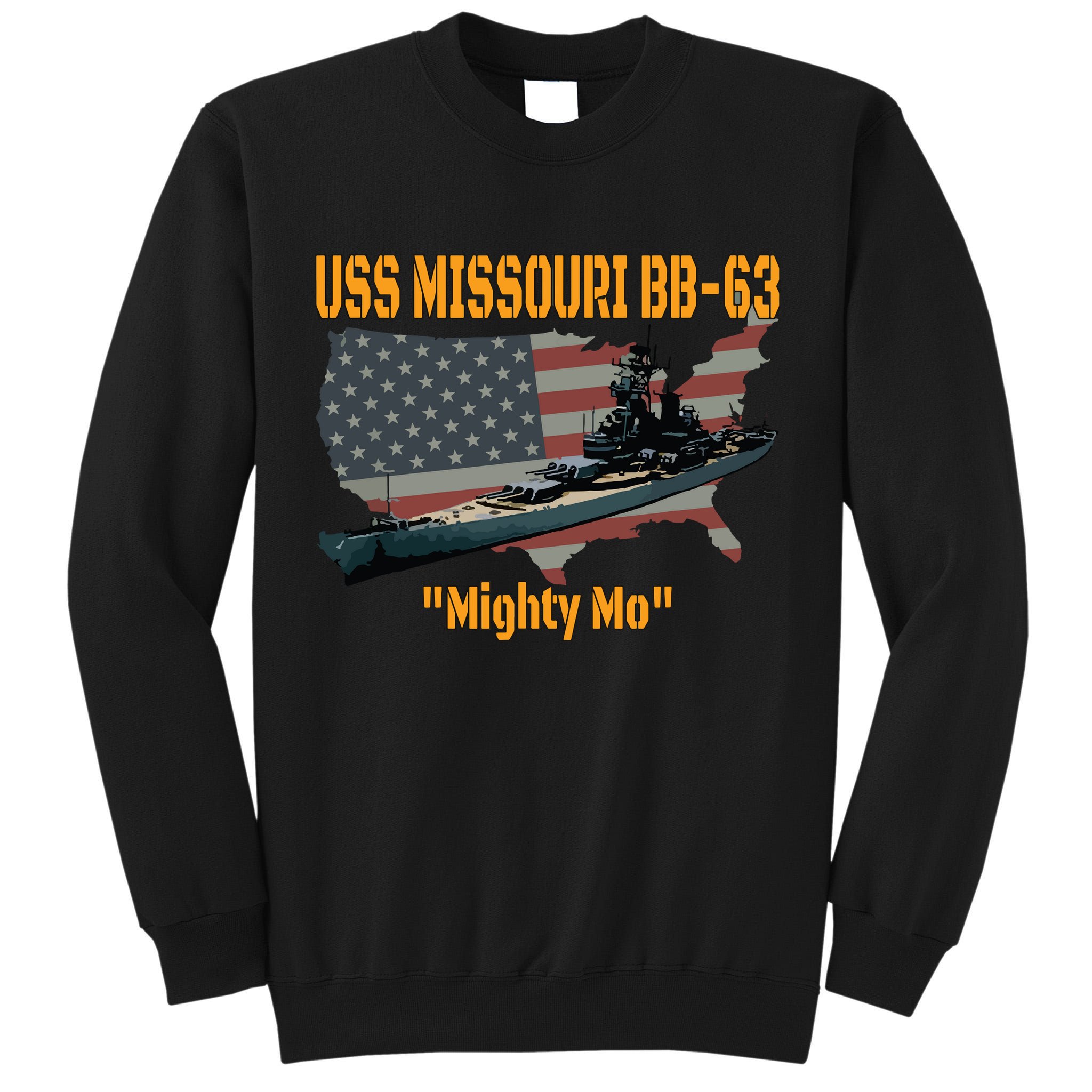 Ww2 Ship Korean War Uss Missouri Battleship Bb63 Veterans Tall Sweatshirt