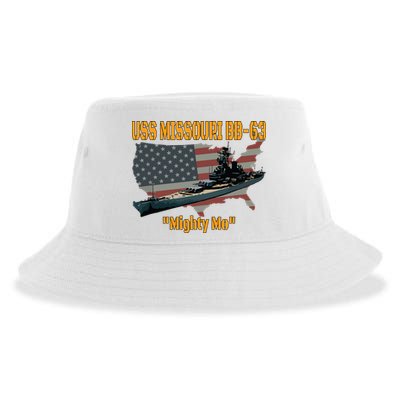 Ww2 Ship Korean War Uss Missouri Battleship Bb63 Veterans Sustainable Bucket Hat