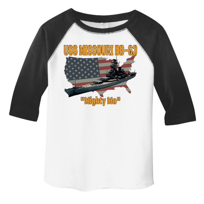 Ww2 Ship Korean War Uss Missouri Battleship Bb63 Veterans Toddler Fine Jersey T-Shirt