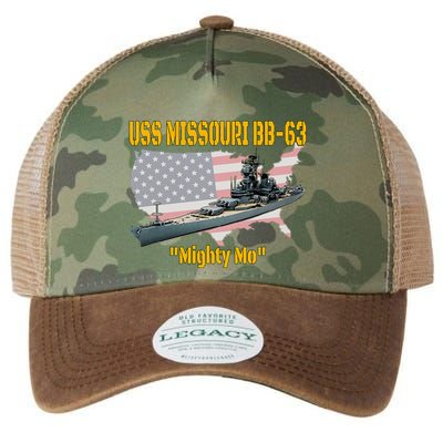 Ww2 Ship & Korean War Uss Missouri Battleship Bb63 Veterans Legacy Tie Dye Trucker Hat