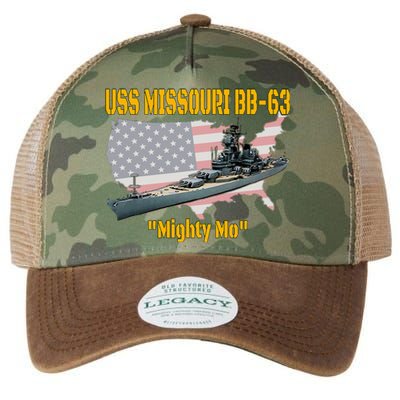 Ww2 Ship & Korean War Uss Missouri Battleship Bb63 Veterans Legacy Tie Dye Trucker Hat