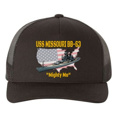 Ww2 Ship & Korean War Uss Missouri Battleship Bb63 Veterans Yupoong Adult 5-Panel Trucker Hat