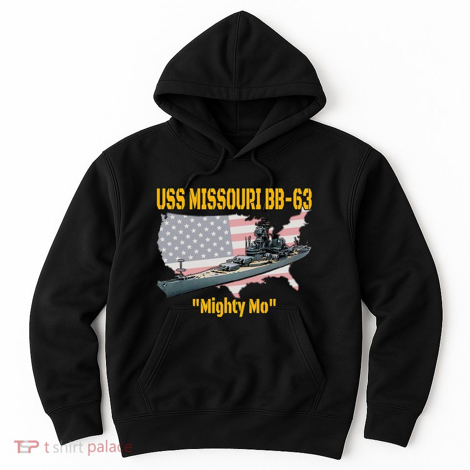 Ww2 Ship & Korean War Uss Missouri Battleship Bb63 Veterans Hoodie