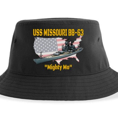 Ww2 Ship & Korean War Uss Missouri Battleship Bb63 Veterans Sustainable Bucket Hat