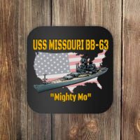 Ww2 Ship & Korean War Uss Missouri Battleship Bb63 Veterans Coaster