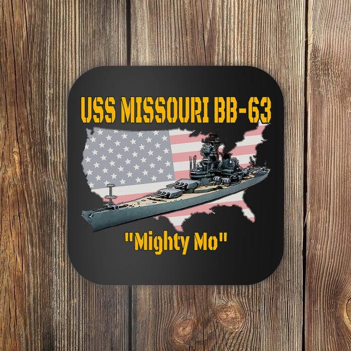 Ww2 Ship & Korean War Uss Missouri Battleship Bb63 Veterans Coaster