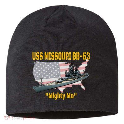 Ww2 Ship & Korean War Uss Missouri Battleship Bb63 Veterans Sustainable Beanie