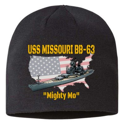 Ww2 Ship & Korean War Uss Missouri Battleship Bb63 Veterans Sustainable Beanie