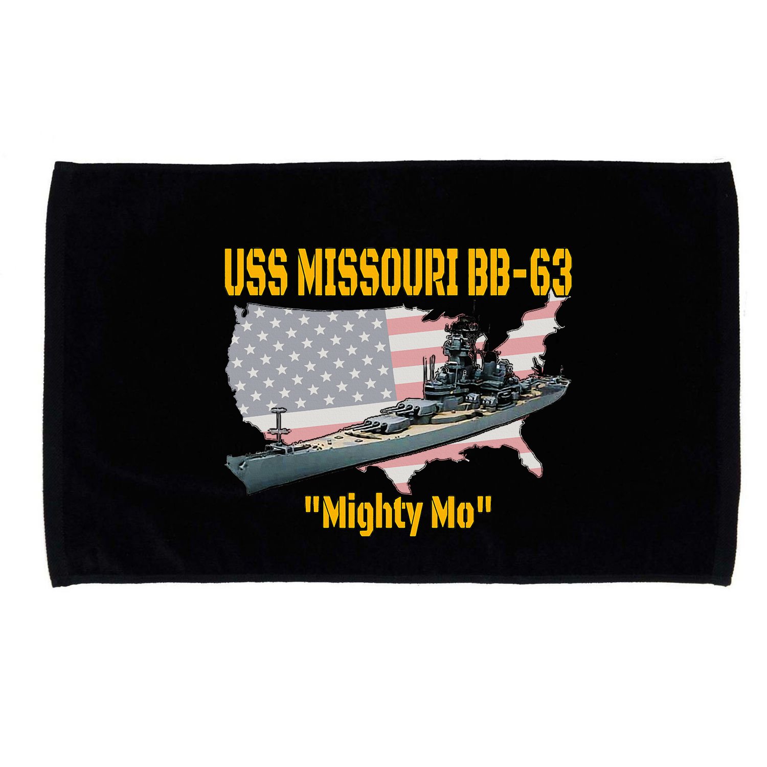 Ww2 Ship & Korean War Uss Missouri Battleship Bb63 Veterans Microfiber Hand Towel