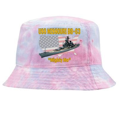 Ww2 Ship & Korean War Uss Missouri Battleship Bb63 Veterans Tie-Dyed Bucket Hat