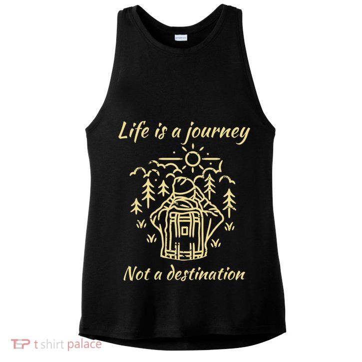 Wayward Son Life Is A Journey Hiking Camping Ladies PosiCharge Tri-Blend Wicking Tank