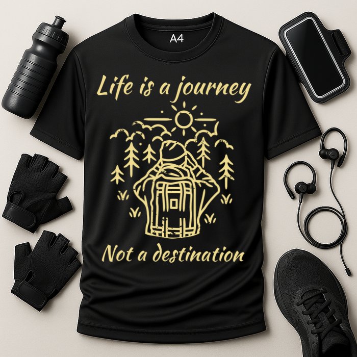 Wayward Son Life Is A Journey Hiking Camping Cooling Performance Crew T-Shirt