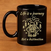 Wayward Son Life Is A Journey Hiking Camping 11oz C Handle Ceramic Mug