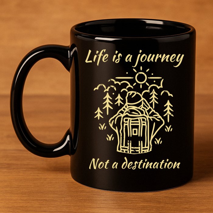 Wayward Son Life Is A Journey Hiking Camping 11oz C Handle Ceramic Mug