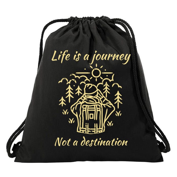 Wayward Son Life Is A Journey Hiking Camping Drawstring Bag