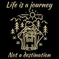 Wayward Son Life Is A Journey Hiking Camping Drawstring Bag