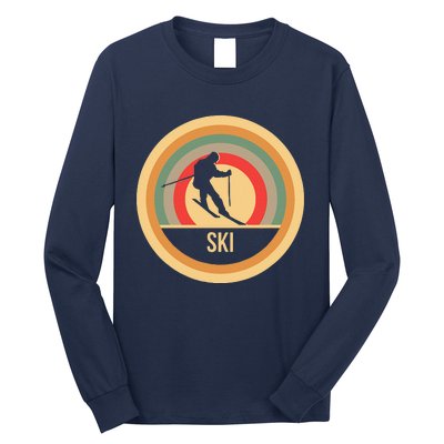 Water Ski Lover Gift Waterski Love Retro Skiing Long Sleeve Shirt