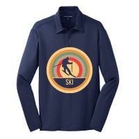 Water Ski Lover Gift Waterski Love Retro Skiing Silk Touch Performance Long Sleeve Polo