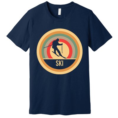 Water Ski Lover Gift Waterski Love Retro Skiing Premium T-Shirt