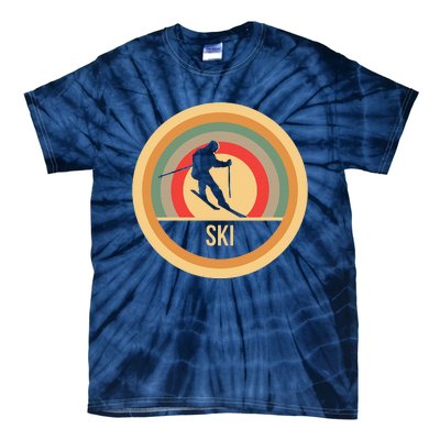 Water Ski Lover Gift Waterski Love Retro Skiing Tie-Dye T-Shirt