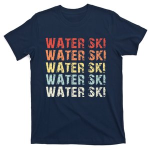 Water Ski Lover Gift Waterski Love Retro Skiing T-Shirt