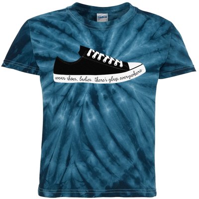 Wear Shoes Ladies ThereS Glass Everywhere Kids Tie-Dye T-Shirt