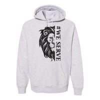 We Serve Lions Vintage Lions Club International Premium Hoodie