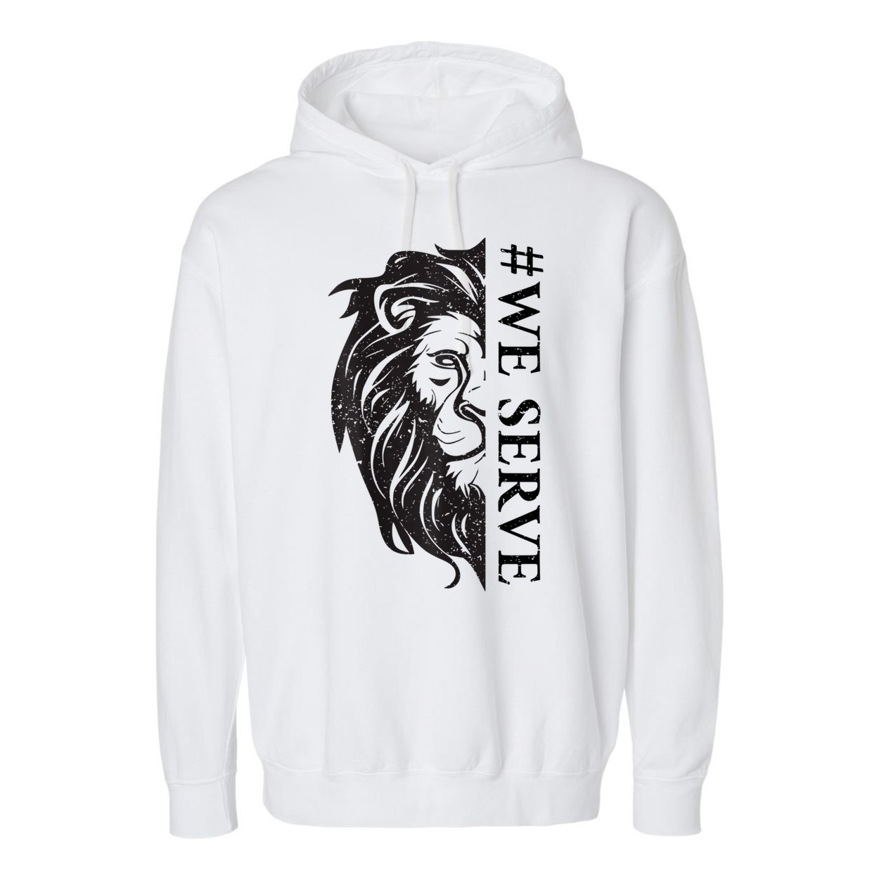 We Serve Lions Vintage Lions Club International Garment-Dyed Fleece Hoodie