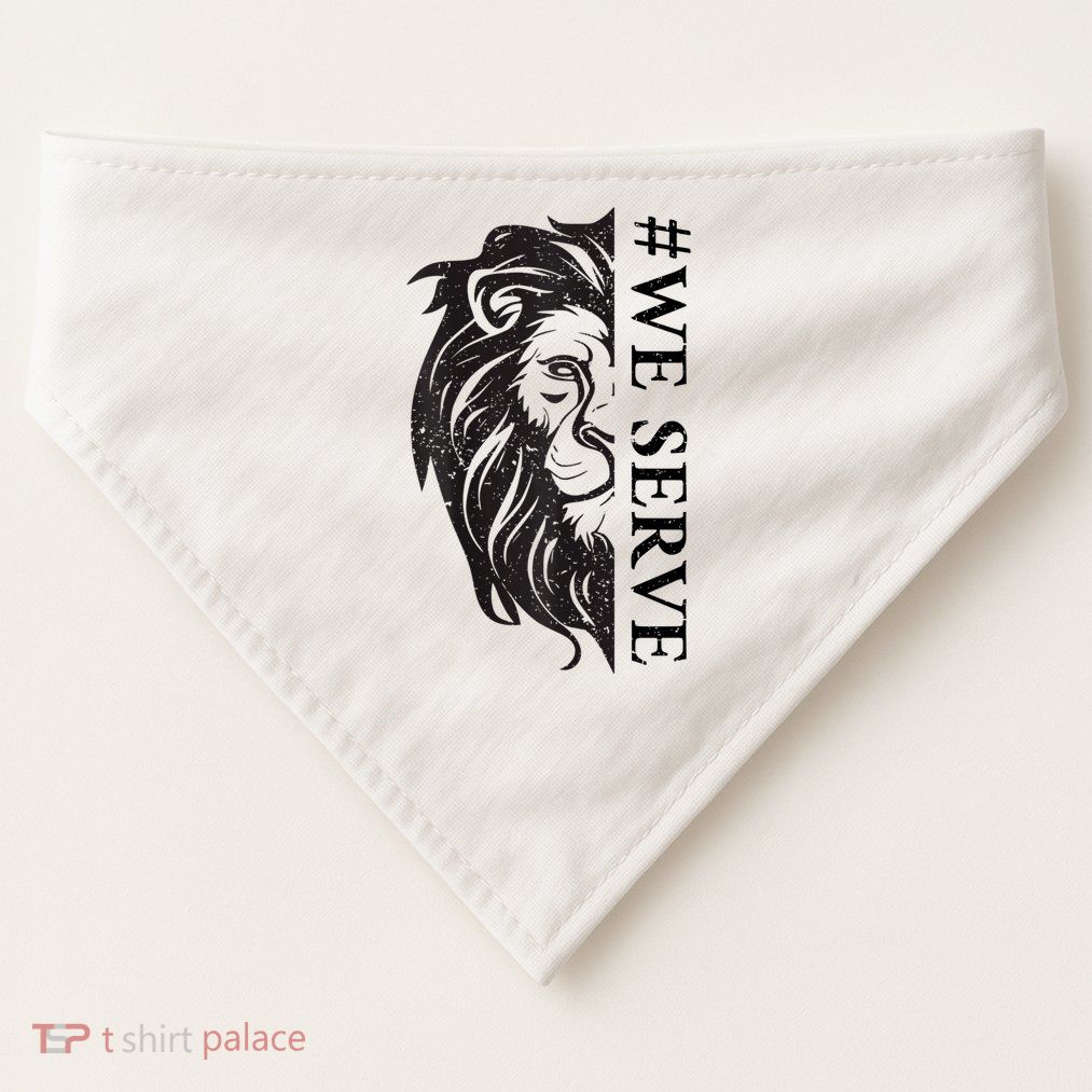 We Serve Lions Vintage Lions Club International USA-Made Doggie Bandana