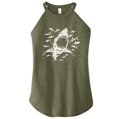 White Shark Lover Marine Biology Animal Science Women's Perfect Tri Rocker Tank